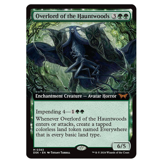 Overlord of the Hauntwoods 0383 card from the Magic The Gathering set Duskmourn: House of Horror