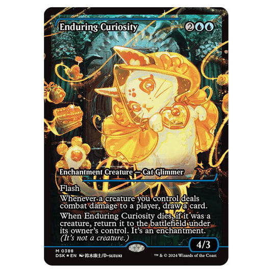 Enduring Curiosity 0388 card from the Magic The Gathering set Duskmourn: House of Horror