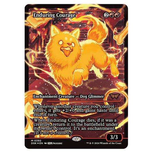 Enduring Courage 0392 card from the Magic The Gathering set Duskmourn: House of Horror