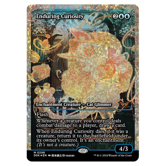 Enduring Curiosity 0398 card from the Magic The Gathering set Duskmourn: House of Horror