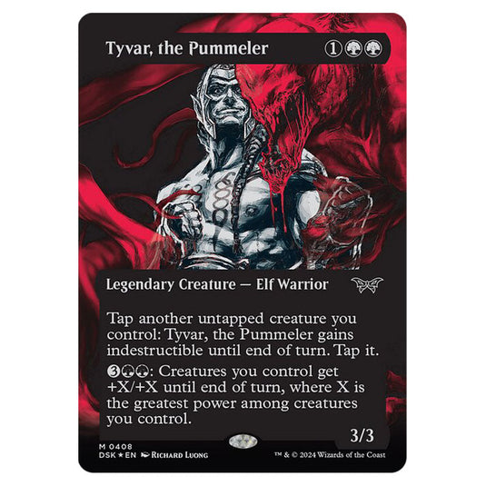 Tyvar, the Pummeler 0408 card from the Magic The Gathering set Duskmourn: House of Horror