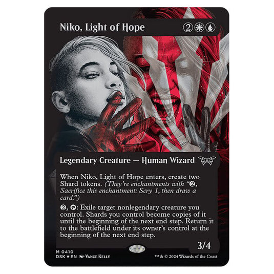 Niko, Light of Hope 0410 card from the Magic The Gathering set Duskmourn: House of Horror