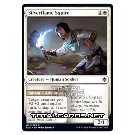 Magic The Gathering - Throne of Eldraine - Silverflame Squire // On Alert - 31/269