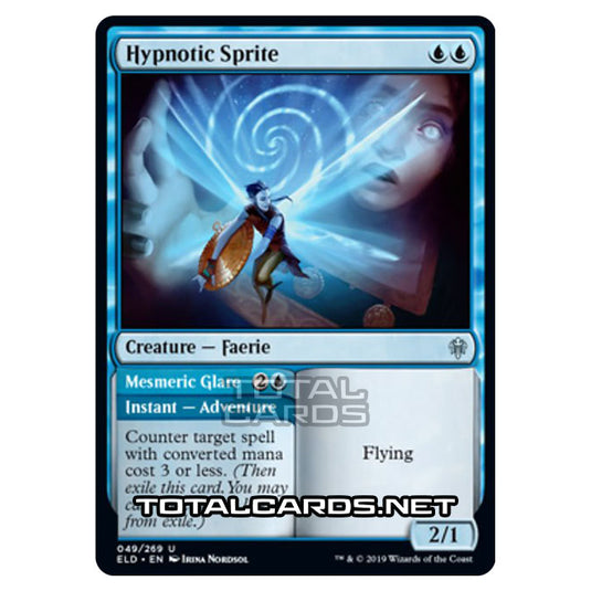 Magic The Gathering - Throne of Eldraine - Hypnotic Sprite // Mesmeric Glare - 49/269