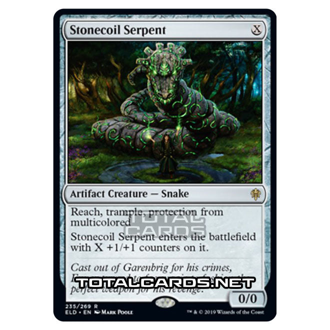 Magic The Gathering - Throne of Eldraine - Stonecoil Serpent - 235/269 Magic The Gathering - Throne of Eldraine - Stonecoil Serpent - 235/269