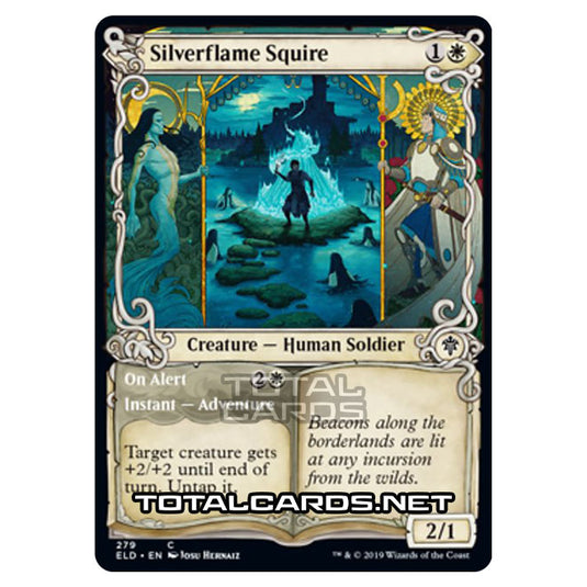 Magic The Gathering - Throne of Eldraine - Silverflame Squire // On Alert - 279/269