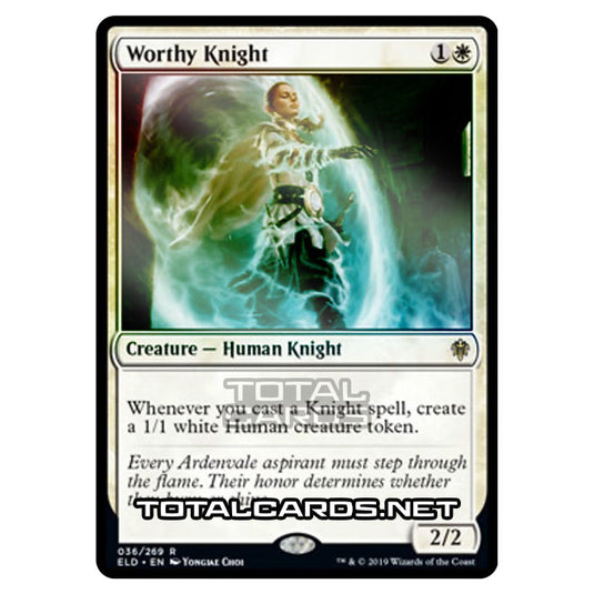 Magic The Gathering - Throne of Eldraine - Worthy Knight - 36/269 (Foil)