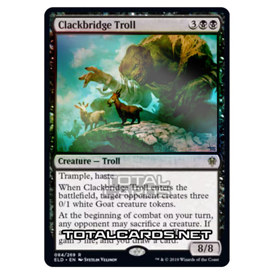 Magic The Gathering - Throne of Eldraine - Clackbridge Troll - 84/269 (Foil)