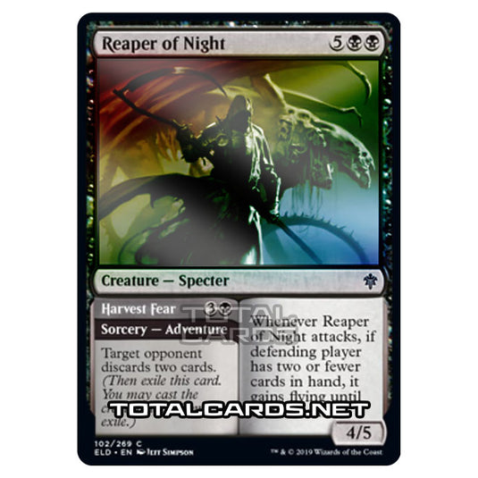 Magic The Gathering - Throne of Eldraine - Reaper of Night // Harvest Fear - 102/269 (Foil)