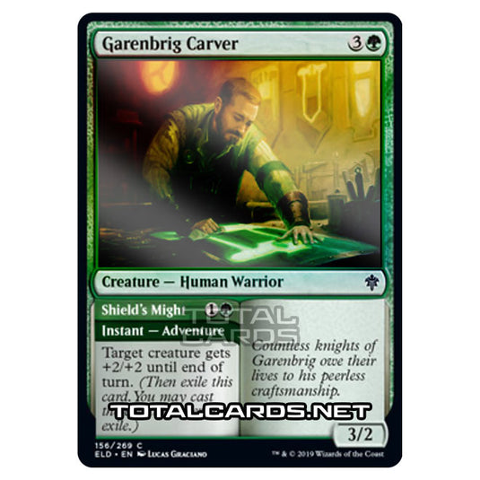 Magic The Gathering - Throne of Eldraine - Garenbrig Carver // Shield's Might - 156/269 (Foil)