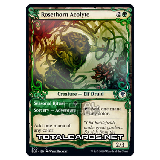 Magic The Gathering - Throne of Eldraine - Rosethorn Acolyte // Seasonal Ritual - 300/269 (Foil)