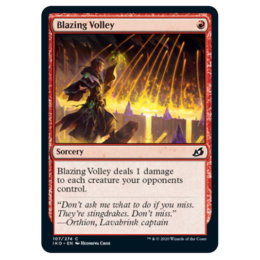 Magic The Gathering - Ikoria Lair of Behemoths - Blazing Volley - 107/274