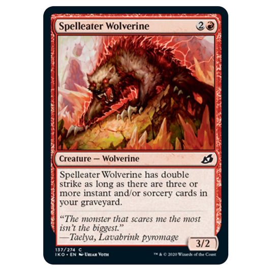 Magic The Gathering - Ikoria Lair of Behemoths - Spelleater Wolverine - 137/274