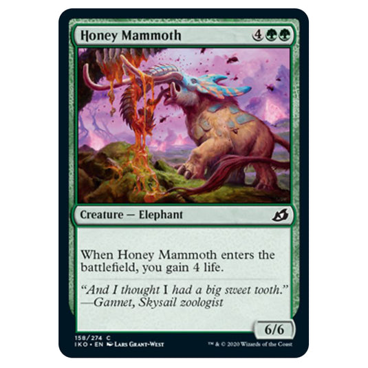 Magic The Gathering - Ikoria Lair of Behemoths - Honey Mammoth - 158/274