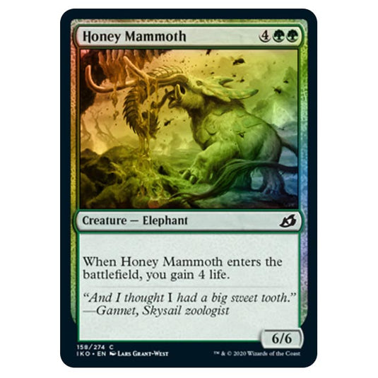 Magic The Gathering - Ikoria Lair of Behemoths - Honey Mammoth - 158/274 (Foil)