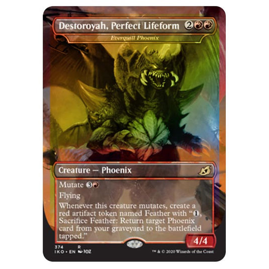 Magic The Gathering - Ikoria Lair of Behemoths - Destoroyah, Perfect Lifeform - Everquill Phoenix - 374/274 (Foil)