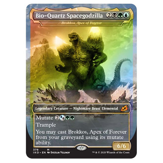 Magic The Gathering - Ikoria Lair of Behemoths - Bio-Quartz Spacegodzilla - Brokkos, Apex of Forever - 378/274 (Foil)