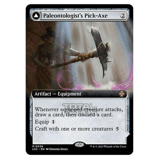 Magic The Gathering - The Lost Caverns of Ixalan - Commander - Paleontologist's Pick-Axe // Dinosaur Headdress (Extended Art Card) - 0036