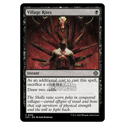 Magic The Gathering - The Lost Caverns of Ixalan - Commander - Village Rites - 0212