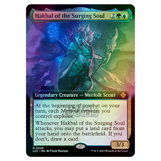 Magic The Gathering - The Lost Caverns of Ixalan - Commander - Hakbal of the Surging Soul (Extended Art Card) - 0029 (Foil)