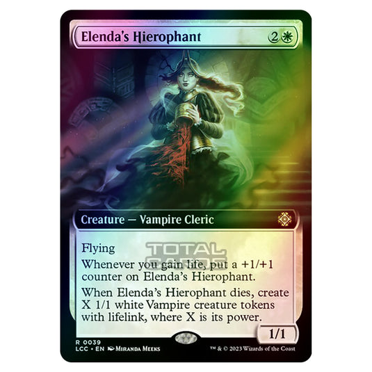 Magic The Gathering - The Lost Caverns of Ixalan - Commander - Elenda's Hierophant (Extended Art Card) - 0039 (Foil)