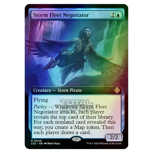 Magic The Gathering - The Lost Caverns of Ixalan - Commander - Storm Fleet Negotiator (Extended Art Card) - 0046 (Foil)