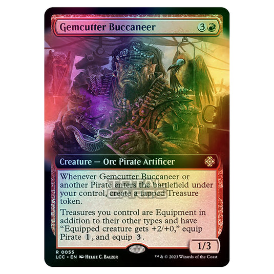 Magic The Gathering - The Lost Caverns of Ixalan - Commander - Gemcutter Buccaneer (Extended Art Card) - 0055 (Foil)