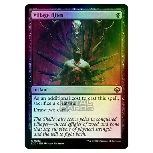 Magic The Gathering - The Lost Caverns of Ixalan - Commander - Village Rites - 0212 (Foil)