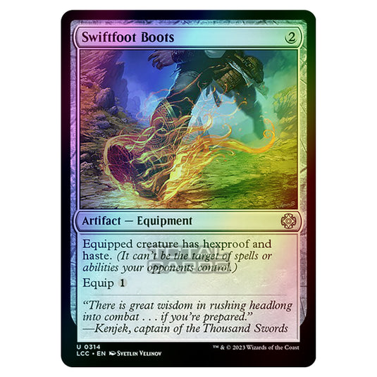 Magic The Gathering - The Lost Caverns of Ixalan - Commander - Swiftfoot Boots - 0314 (Foil)