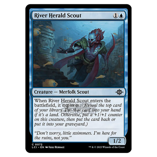 Magic The Gathering - The Lost Caverns of Ixalan - River Herald Scout - 0072