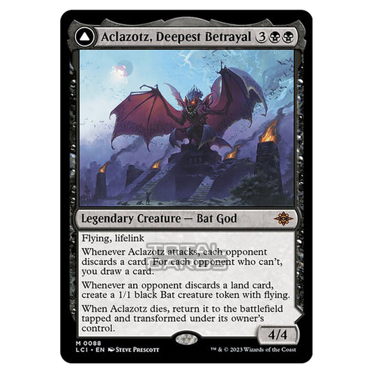 Magic The Gathering - The Lost Caverns of Ixalan - Aclazotz, Deepest Betrayal // Temple of the Dead - 0088