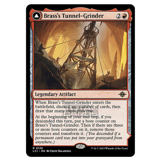 Magic The Gathering - The Lost Caverns of Ixalan - Brass's Tunnel-Grinder // Tecutlan, the Searing Rift - 0135