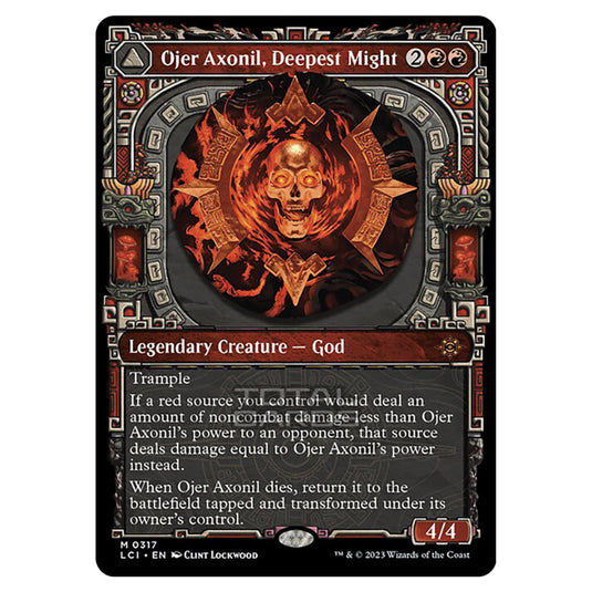 Magic The Gathering - The Lost Caverns of Ixalan - Ojer Axonil, Deepest Might // Temple of Power (Showcase) - 0317