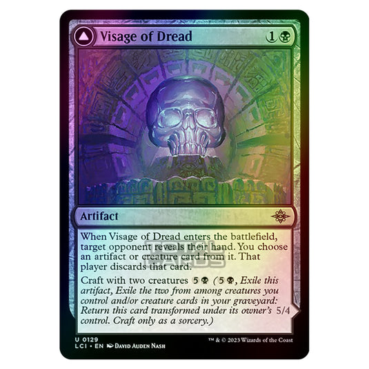 Magic The Gathering - The Lost Caverns of Ixalan - Visage of Dread // Dread Osseosaur - 0129 (Foil)