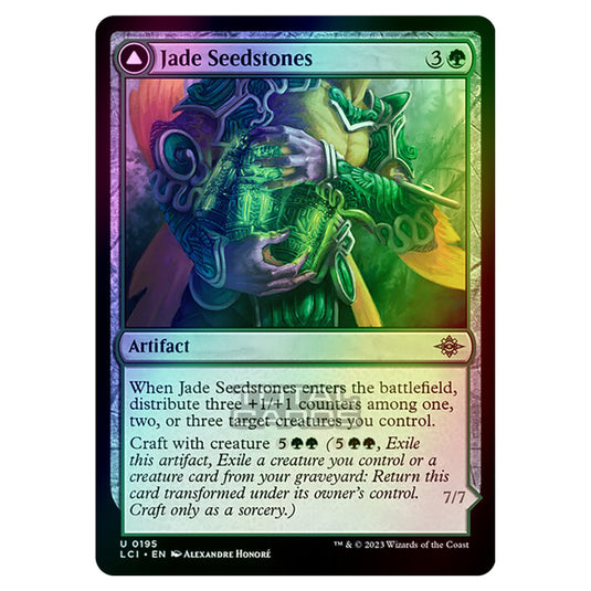 Magic The Gathering - The Lost Caverns of Ixalan - Jade Seedstones // Jadeheart Attendant - 0195 (Foil)