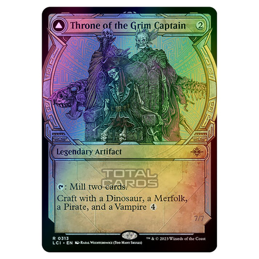 Magic The Gathering - The Lost Caverns of Ixalan - Throne of the Grim Captain // The Grim Captain (Showcase) - 0313 (Foil)