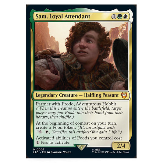 Magic The Gathering - The Lord of the Rings - Tales of Middle-Earth - Commander - Sam, Loyal Attendant - 0007