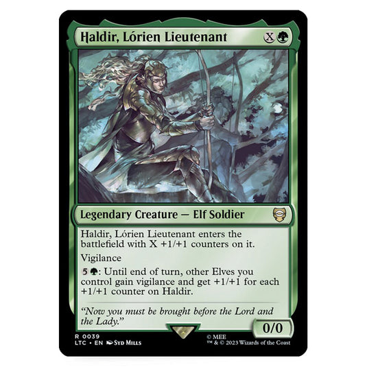 Magic The Gathering - The Lord of the Rings - Tales of Middle-Earth - Commander - Haldir, Lórien Lieutenant - 0039