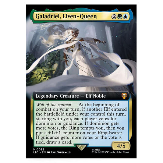 Magic The Gathering - The Lord of the Rings - Tales of Middle-Earth - Commander - Galadriel, Elven-Queen (Extended Art Card) - 0088