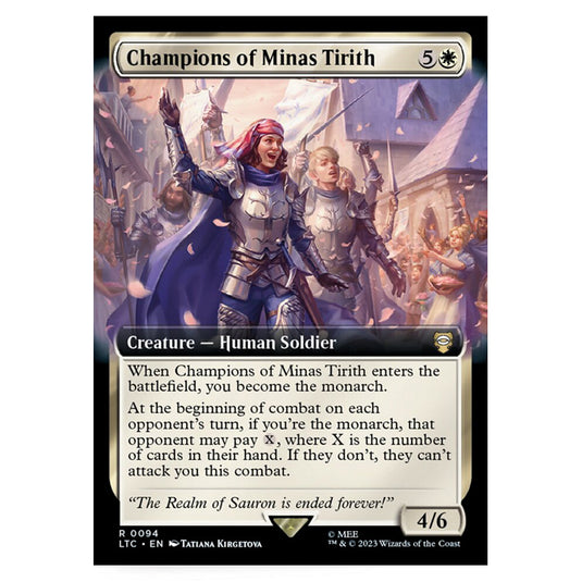 Magic The Gathering - The Lord of the Rings - Tales of Middle-Earth - Commander - Champions of Minas Tirith (Extended Art Card) - 0094