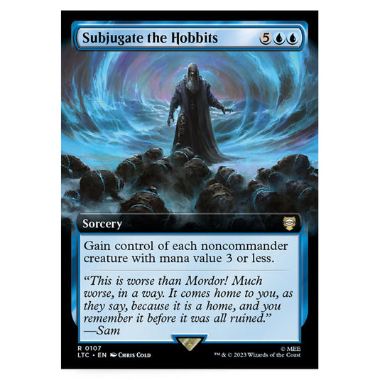 Magic The Gathering - The Lord of the Rings - Tales of Middle-Earth - Commander - Subjugate the Hobbits (Extended Art Card) - 0107