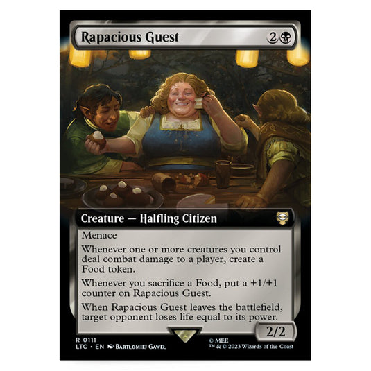 Magic The Gathering - The Lord of the Rings - Tales of Middle-Earth - Commander - Rapacious Guest (Extended Art Card) - 0111
