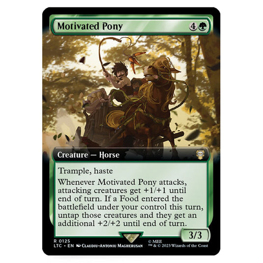 Magic The Gathering - The Lord of the Rings - Tales of Middle-Earth - Commander - Motivated Pony (Extended Art Card) - 0125