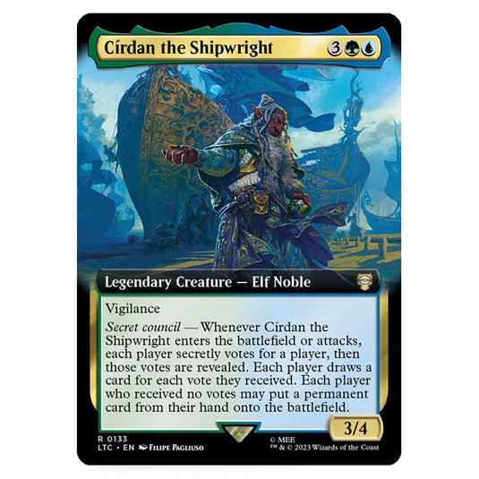 Magic The Gathering - The Lord of the Rings - Tales of Middle-Earth - Commander - Círdan the Shipwright (Extended Art Card) - 0133