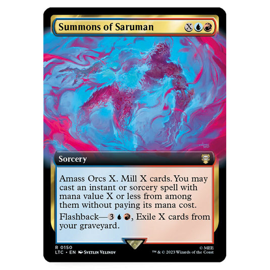 Magic The Gathering - The Lord of the Rings - Tales of Middle-Earth - Commander - Summons of Saruman (Extended Art Card) - 0150