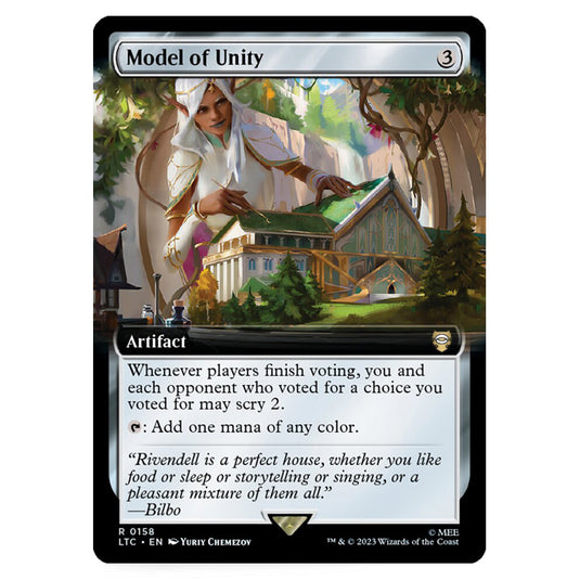 Magic The Gathering - The Lord of the Rings - Tales of Middle-Earth - Commander - Model of Unity (Extended Art Card) - 0158