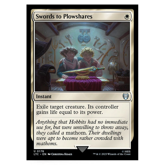 Magic The Gathering - The Lord of the Rings - Tales of Middle-Earth - Commander - Swords to Plowshares - 0178