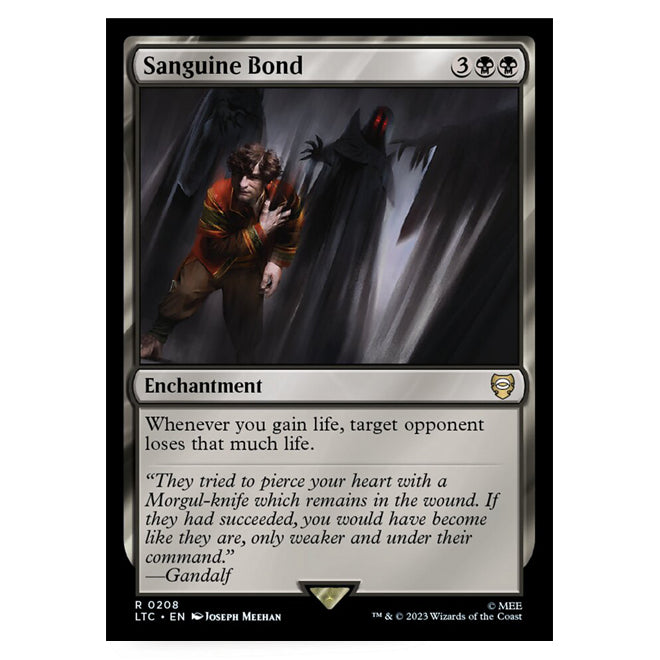 MTG Card Sanguine Bond (Rare) From Lord Of The Rings: Tales Of Middle-Earth Commander Set Magic Card MTG Card Sanguine Bond (Rare) From Lord Of The Rings: Tales Of Middle-Earth Commander Set Magic Card