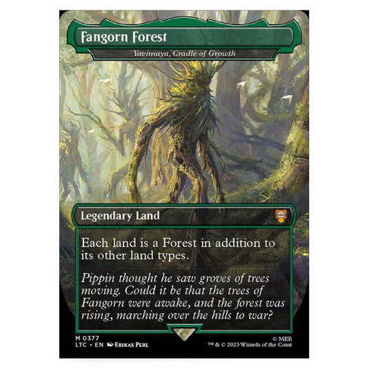 Magic The Gathering - The Lord of the Rings - Tales of Middle-Earth - Commander - Yavimaya, Cradle of Growth (Alternate-Art Borderless Card) - 0377