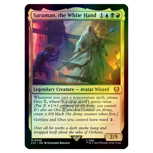 Magic The Gathering - The Lord of the Rings - Tales of Middle-Earth - Commander - Saruman, the White Hand - 0008 (Foil)